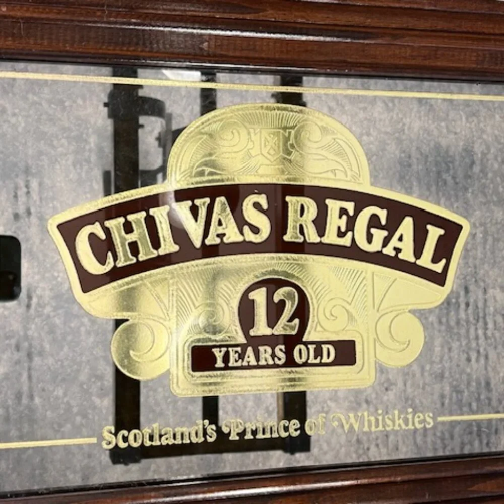 Vintage Chivas Regal 12 years old blended Scotch whisky chalk board / mirror